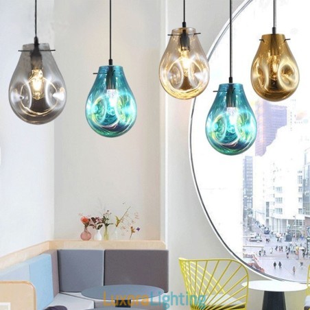 Designer Touch Decorative Colorful Pendant Light Soap Bubble Glass Ceiling Light Island Lamp
