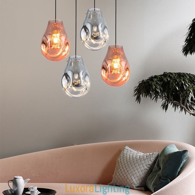 Designer Touch Decorative Colorful Pendant Light Soap Bubble Glass Ceiling Light Island Lamp