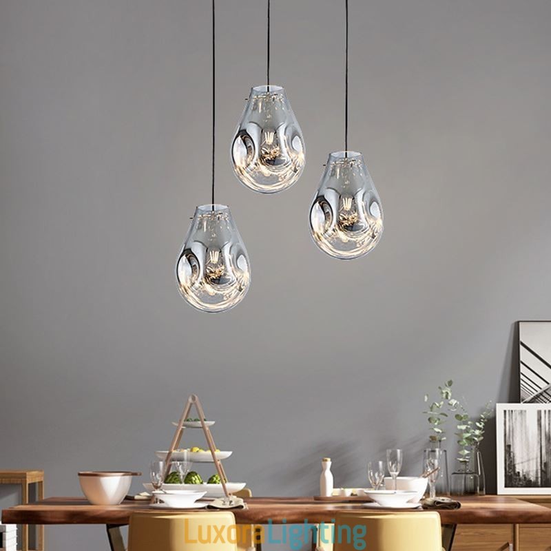 Designer Touch Decorative Colorful Pendant Light Soap Bubble Glass Ceiling Light Island Lamp