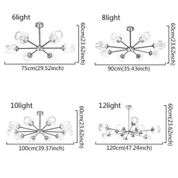 Designer Touch Decorative Nordic Glass Pendant Light Magic Bean Shape Lamp Chandelier Lighting