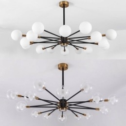 Designer Touch Decorative Nordic Glass Pendant Light Milky White Round Lamp Chandelier Lighting