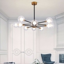 Designer Touch Decorative Nordic Glass Pendant Light Milky White Round Lamp Chandelier Lighting