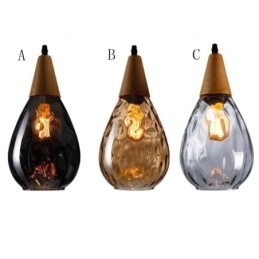 Designer Touch Decorative Pendant Light Teardrop Glass Shade Lamp Light