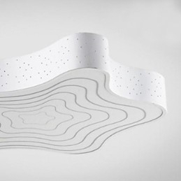 Designer Touch Decorative Modern Contemporary Painting Metal Flush Mount