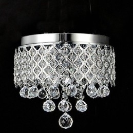 Designer Touch Decorative Traditional Classic Crystal Chrome Metal Flush Mount