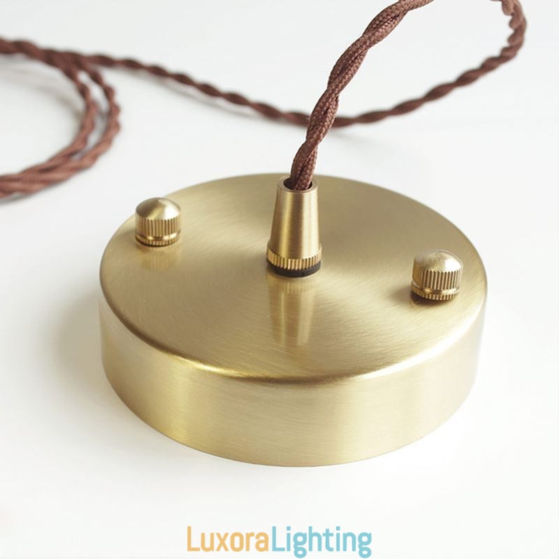 Designer Touch Decorative Clear Ribbed Glass Pendant Light Flower Shape Lamp With Twist Switch