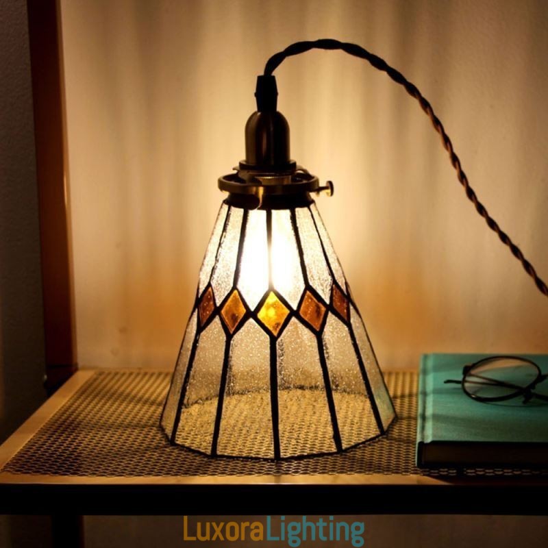 Designer Touch Decorative Rustic Ceiling Light Stained Glass Pendant Light
