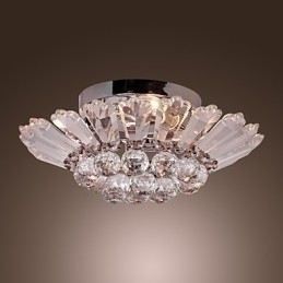 Designer Touch Decorative Modern Semi Flush Mount in Crystal Feature