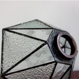 Designer Touch Decorative Geometric Colored Glass Farmhouse Pendant Light