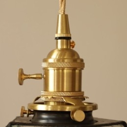 Designer Touch Decorative Geometric Colored Glass Farmhouse Pendant Light