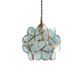 Designer Touch Decorative Nordic Creative Pendant Light Glass Home Lighting Petal Shape Lamp Bedside Lamp