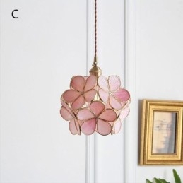 Designer Touch Decorative Nordic Creative Pendant Light Glass Home Lighting Petal Shape Lamp Bedside Lamp