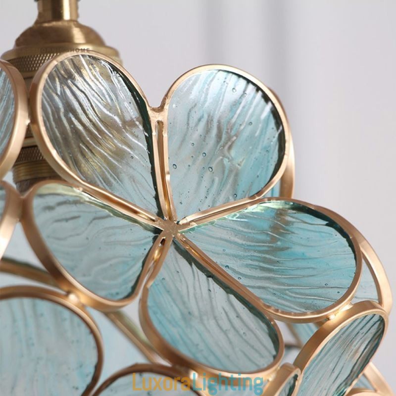 Designer Touch Decorative Nordic Creative Pendant Light Glass Home Lighting Petal Shape Lamp Bedside Lamp