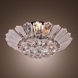 Designer Touch Decorative Modern Semi Flush Mount in Crystal Feature