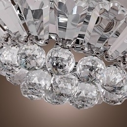 Designer Touch Decorative Modern Semi Flush Mount in Crystal Feature