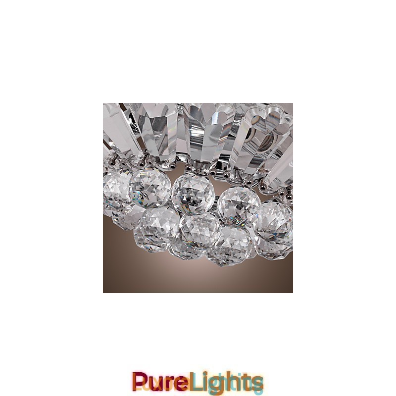 Designer Touch Decorative Modern Semi Flush Mount in Crystal Feature