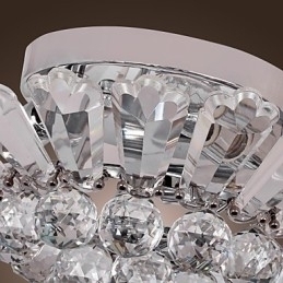 Designer Touch Decorative Modern Semi Flush Mount in Crystal Feature
