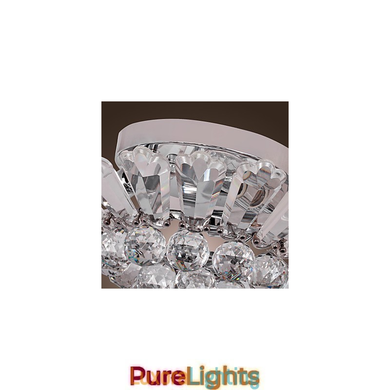 Designer Touch Decorative Modern Semi Flush Mount in Crystal Feature