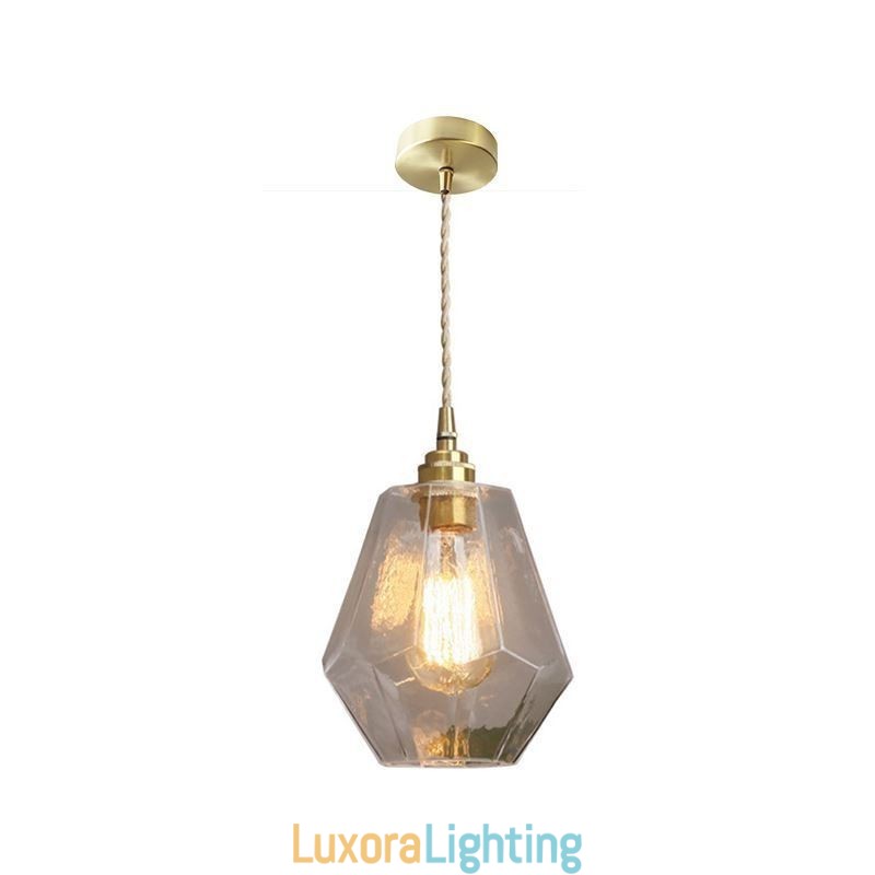 Designer Touch Decorative Nordic Retro Pendant Light Brass Glass Home Lighting Tower Shape Lamp Lamp