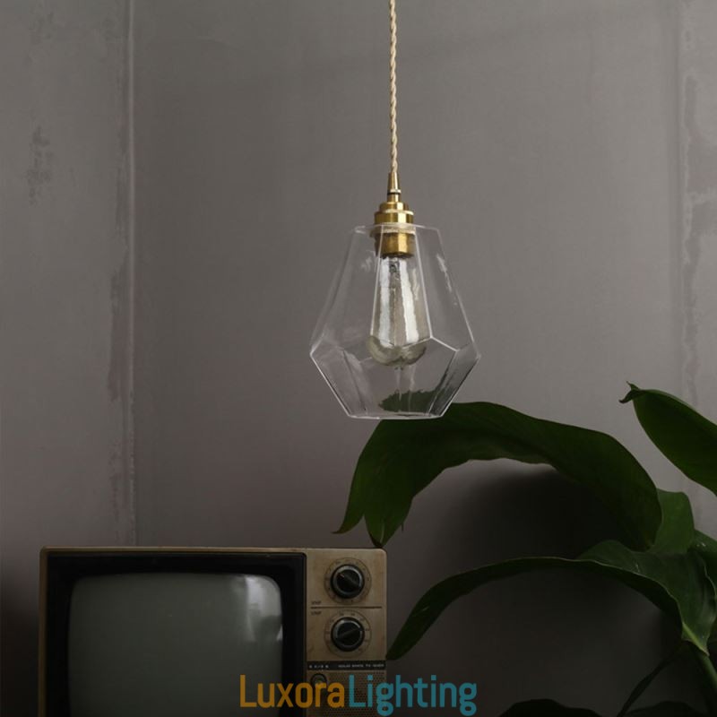 Designer Touch Decorative Nordic Retro Pendant Light Brass Glass Home Lighting Tower Shape Lamp Lamp
