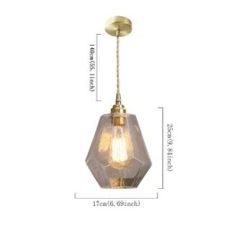 Designer Touch Decorative Nordic Retro Pendant Light Brass Glass Home Lighting Tower Shape Lamp Lamp