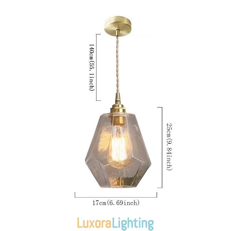 Designer Touch Decorative Nordic Retro Pendant Light Brass Glass Home Lighting Tower Shape Lamp Lamp