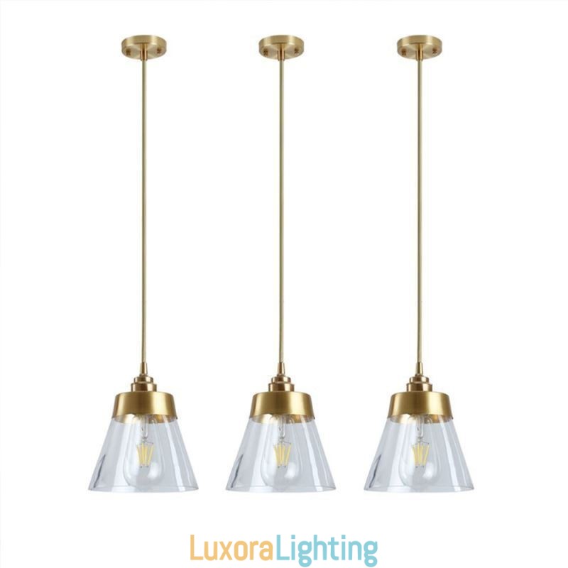 Designer Touch Decorative Nordic Retro Pendant Light Glass Shade Home Lighting Brass Holder Lamp Light