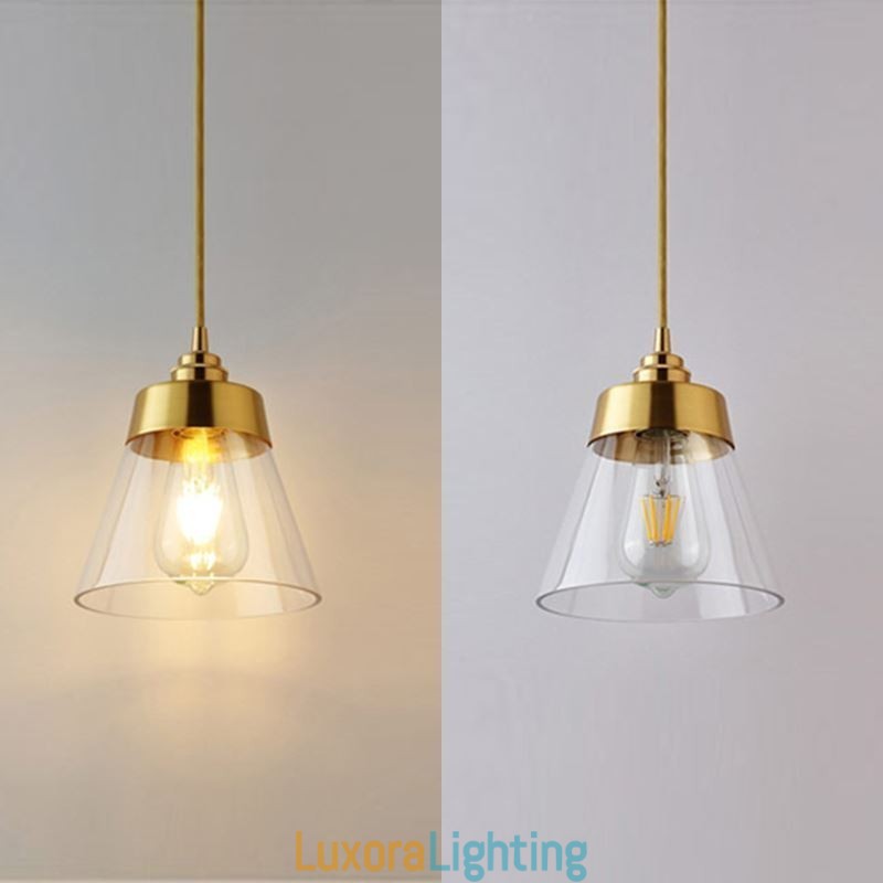 Designer Touch Decorative Nordic Retro Pendant Light Glass Shade Home Lighting Brass Holder Lamp Light