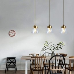 Designer Touch Decorative Nordic Retro Pendant Light Glass Shade Home Lighting Brass Holder Lamp Light