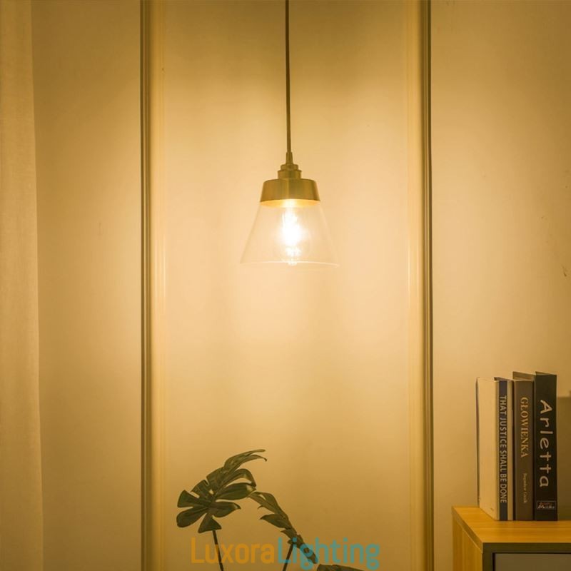 Designer Touch Decorative Nordic Retro Pendant Light Glass Shade Home Lighting Brass Holder Lamp Light