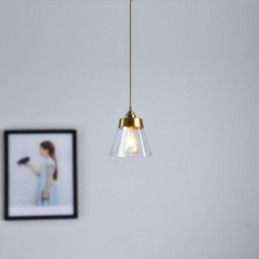 Designer Touch Decorative Nordic Retro Pendant Light Glass Shade Home Lighting Brass Holder Lamp Light