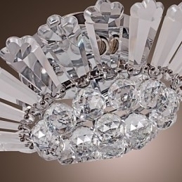 Designer Touch Decorative Modern Semi Flush Mount in Crystal Feature