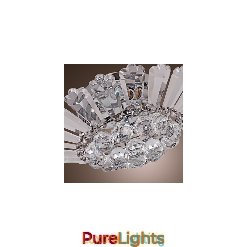 Designer Touch Decorative Modern Semi Flush Mount in Crystal Feature