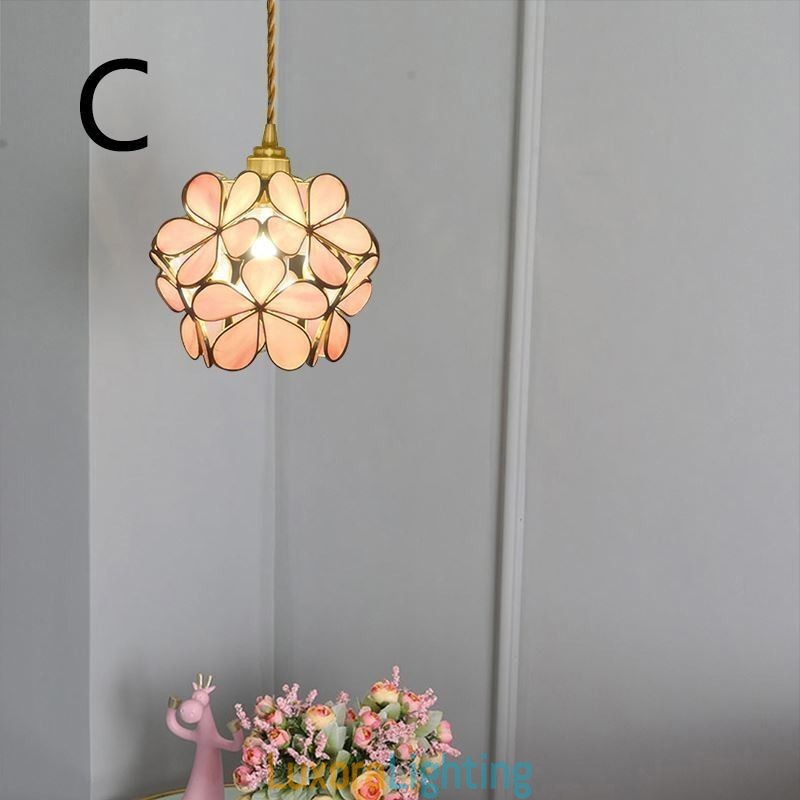 Designer Touch Decorative Nordic Creative Pendant Light Glass Home Lighting Petal Shape Lamp Lamp