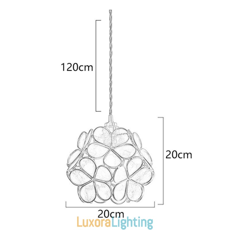 Designer Touch Decorative Nordic Creative Pendant Light Glass Home Lighting Petal Shape Lamp Lamp