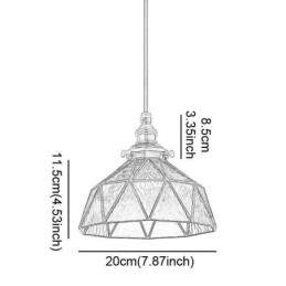 Designer Touch Decorative Geometric Stained Glass Pendant Light