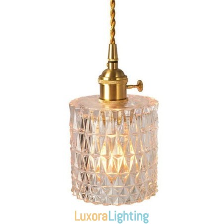 Designer Touch Decorative Jelly Jar Light Fixture Ribbed Glass Pendant Light