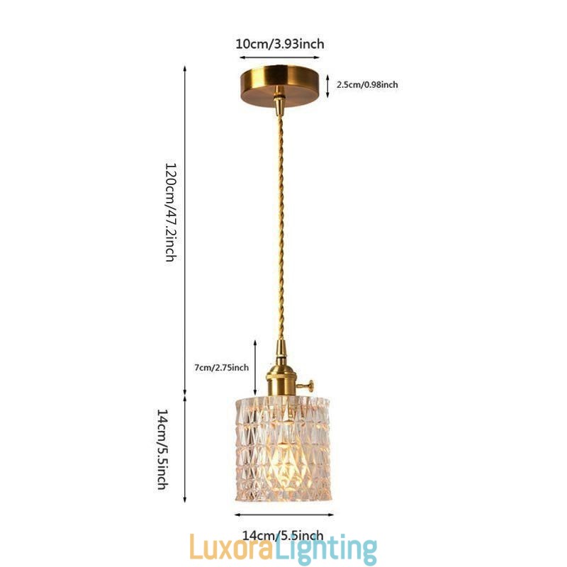 Designer Touch Decorative Jelly Jar Light Fixture Ribbed Glass Pendant Light