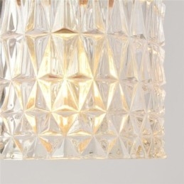 Designer Touch Decorative Jelly Jar Light Fixture Ribbed Glass Pendant Light
