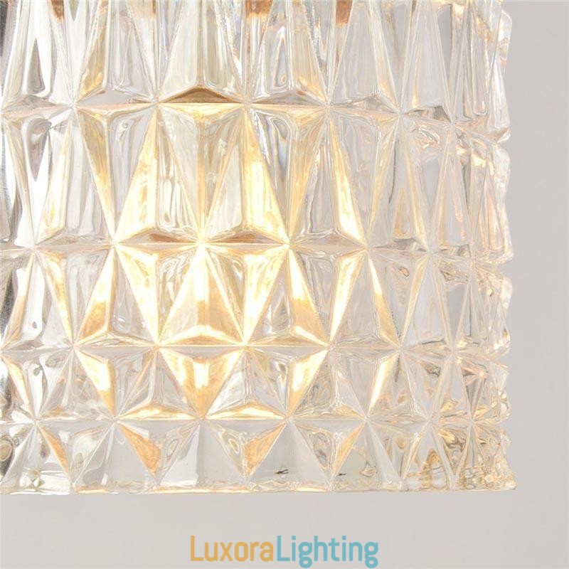 Designer Touch Decorative Jelly Jar Light Fixture Ribbed Glass Pendant Light