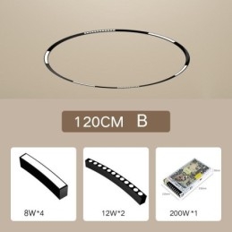 Designer Touch Decorative Track Light Magnetic Recessed Circular Track Lighting Fixture 120cm