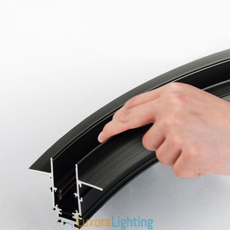 Designer Touch Decorative Track Light Magnetic Recessed Circular Track Lighting Fixture 120cm