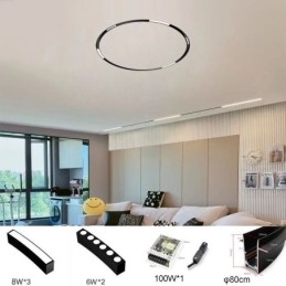 Designer Touch Decorative Circular Magnetic Track Light Recessed Spotlight Light 80cm