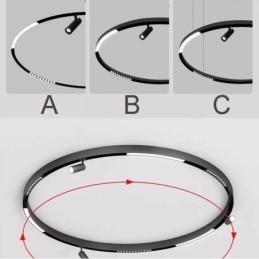 Designer Touch Decorative Recessed Track Lighting Rails Round Magnetic Aluminum Track Strips