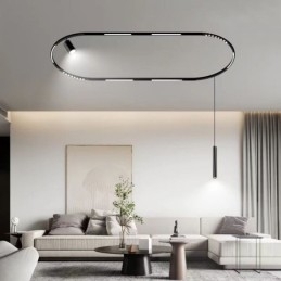 Designer Touch Decorative Recessed Track Lighting Rails Round Magnetic Aluminum Track Strips