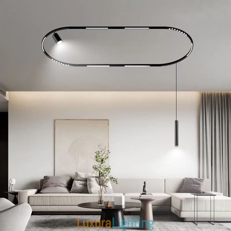 Designer Touch Decorative Recessed Track Lighting Rails Round Magnetic Aluminum Track Strips