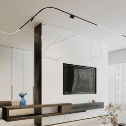 Designer Touch Decorative Recessed Track Lighting Rails Round Magnetic Aluminum Track Strips