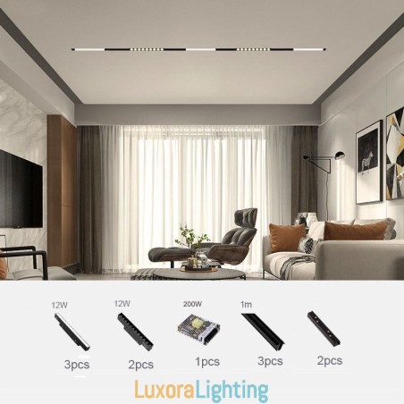 Designer Touch Decorative Magnetic Track Light Recessed Spotlight Light 3M 36V