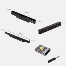 Designer Touch Decorative Magnetic Track Light Recessed Spotlight Light 3M 36V