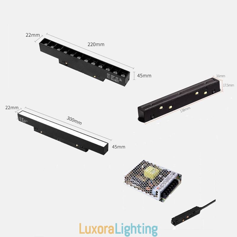 Designer Touch Decorative Magnetic Track Light Recessed Spotlight Light 3M 36V